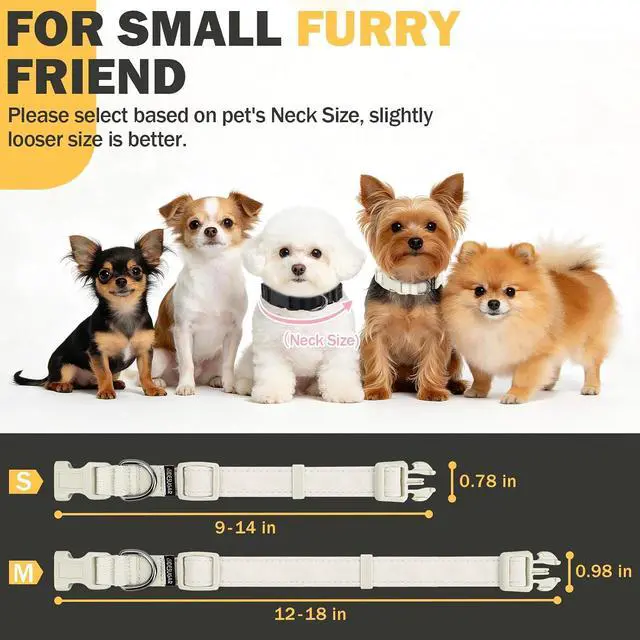 Alt view image 4 of 7 - PU Dog Collar with Tracker Holder Soft Lightweight Breathable S | Pet Collars for Small Medium Dogs Puppy, Adjustable, Quick Release Buckle, Black