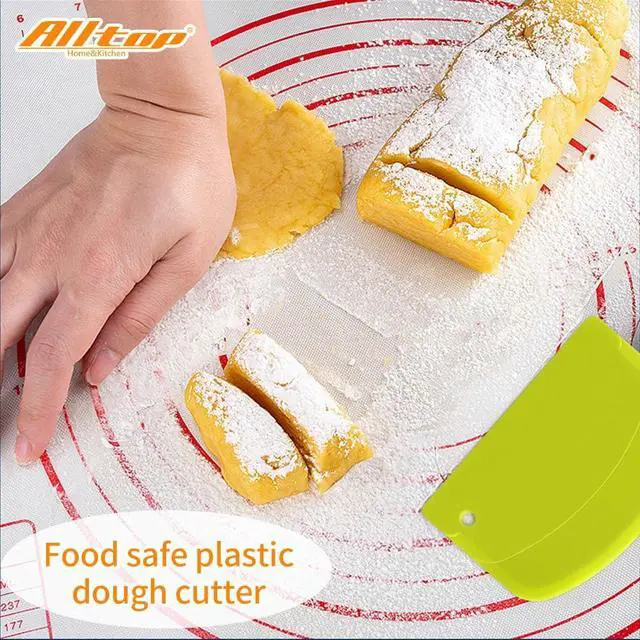 Alt view image 3 of 6 - ALLTOP Hard Bench Scraper Premium Quality Bread Tools for Homemade Baking,Dough Cutter with Versatile Usage - Vibrant and Ergonomic Plastic Bowl Scrapers for Your Kitchen