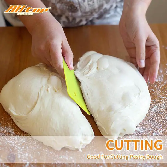 Alt view image 4 of 6 - ALLTOP Hard Bench Scraper Premium Quality Bread Tools for Homemade Baking,Dough Cutter with Versatile Usage - Vibrant and Ergonomic Plastic Bowl Scrapers for Your Kitchen