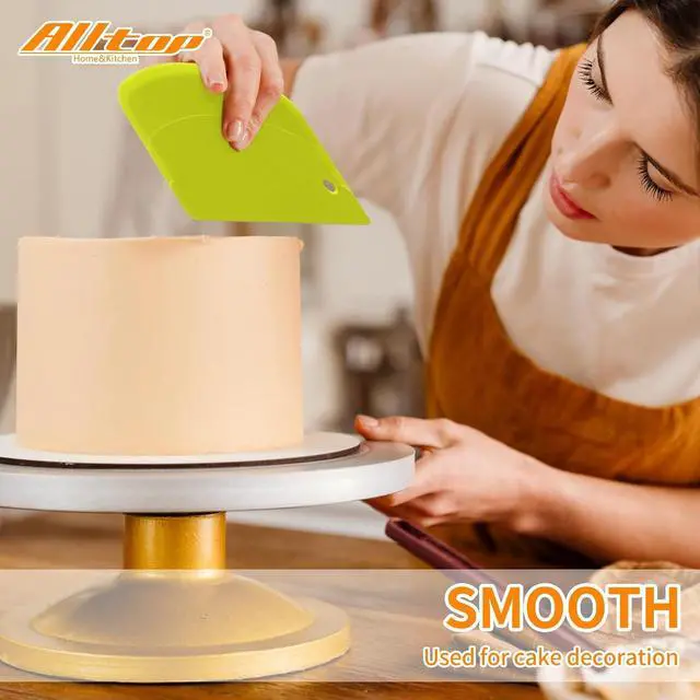 Alt view image 6 of 6 - ALLTOP Hard Bench Scraper Premium Quality Bread Tools for Homemade Baking,Dough Cutter with Versatile Usage - Vibrant and Ergonomic Plastic Bowl Scrapers for Your Kitchen