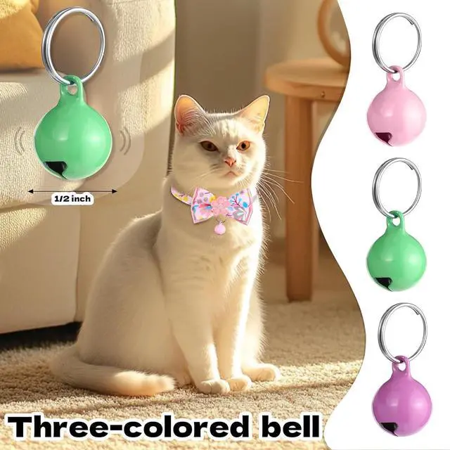 Alt view image 5 of 7 - Cat Collar Breakaway, HYQHYX Floral Kitten Collar with Bell, Cute Cat Collar with Bow for Girl Boy Removable Bowtie