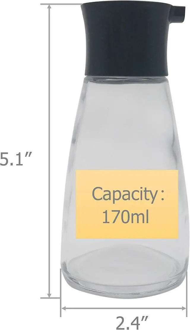 Alt view image 7 of 7 - EIKS Cruet Dispenser Set for Olive Oil Vinegar Soy Sauce | With Elegant Glass Bottle, Pours Smoothly and Controled, Kitchen Cooking Baking Barbecue Tool