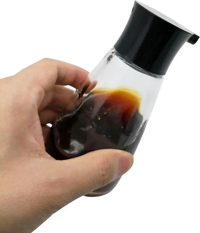 Alt view image 3 of 7 - EIKS Cruet Dispenser Set for Olive Oil Vinegar Soy Sauce | With Elegant Glass Bottle, Pours Smoothly and Controled, Kitchen Cooking Baking Barbecue Tool
