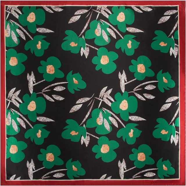 Alt view image 7 of 7 - RIIQIICHY Head Scarf for Women Like Silk Scarf Hair Scarf Printed Square Scarf Bandanas for Women 35 Inches