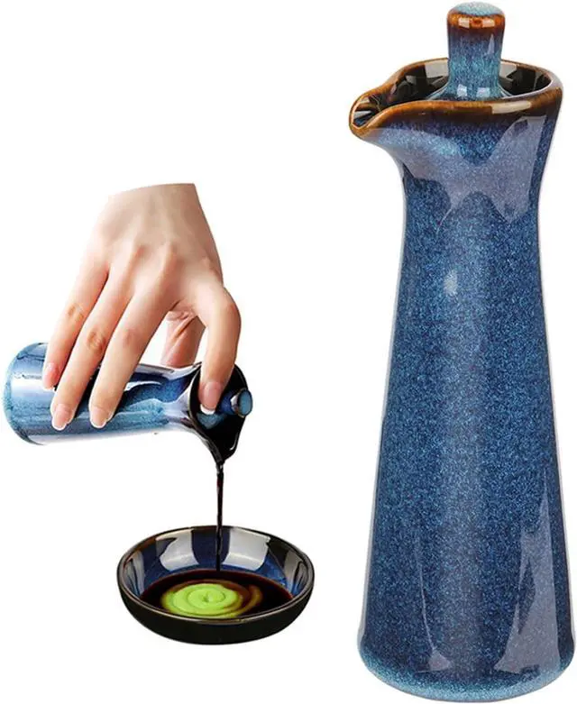 Main image of Ceramic Olive Oil Dispenser Bottle,Japanese Shoyu Soy Sauce Dispenser 4 Oz Oil Bottles for Kitchen,Vinegar Container Jar Suitable for Storage Coffee Syrups
