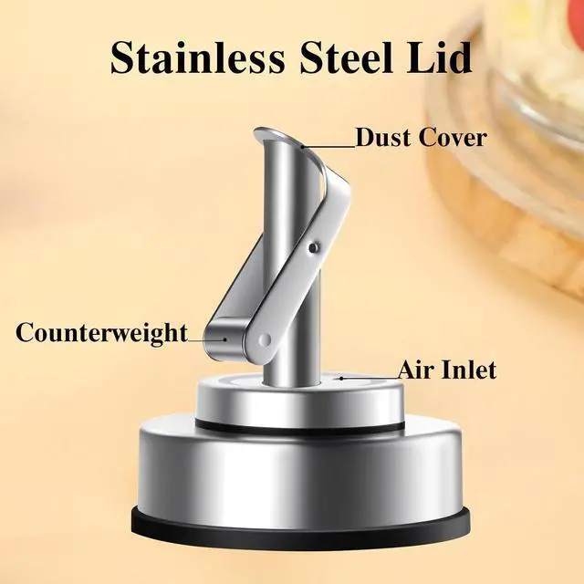 Alt view image 3 of 7 - Glass Oil Dispenser Bottle with Stainless Steel Spout, Automatic Opening Lid, for Cooking Oil, Vinegar, Sauces, Syrup, 6OZ