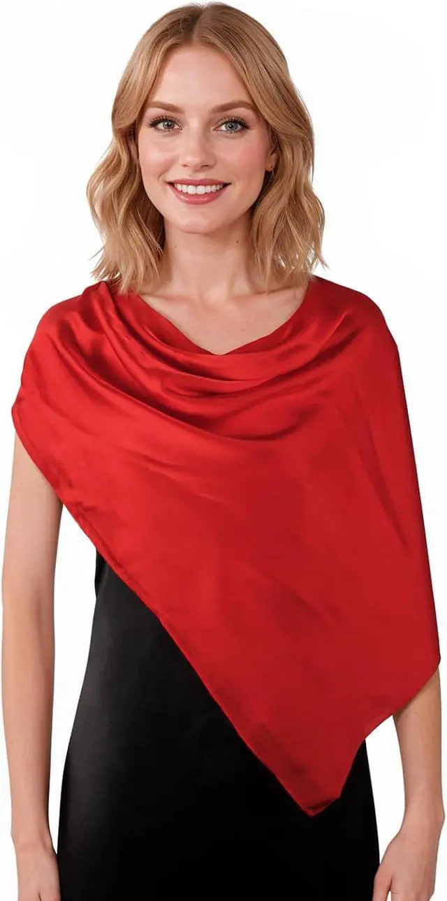 Alt view image 3 of 7 - RIIQIICHY 35 Inch Head Scarf for Women Hair Scarf Like Silk Scarf Square Scarf Bandanas for Women