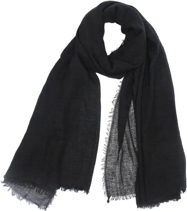 Main image of Scarf for Women Summer Lightweight Cotton Linen Scarves Soft Crinkle Beach Shawl Hijab Head Suncreen Scarfs
