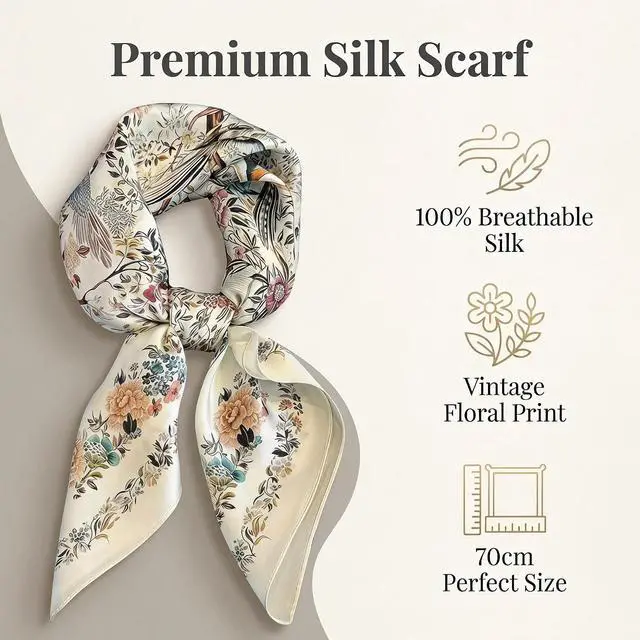 Alt view image 3 of 6 - LECHI Satin Silk Hair Scarf, Soft Solid Color Headscarf Fashion Neck Scarf Bandana for Women Daily Accessory