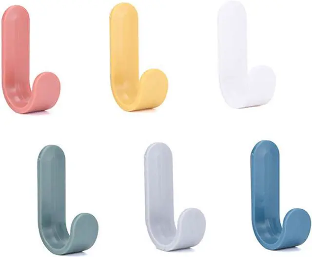 Main image of Ducige 12 Pack Adhesive Hooks Utility Wall Hooks Key Hooks for Wall Decorative Key Holder Rack Self Adhesive Wall Hooks for Towels, Hats, Shower, Kitchen, Living Room, Office