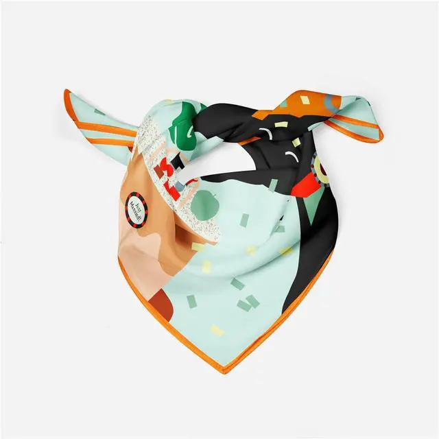 Alt view image 2 of 6 - WaJuemy Neck Scarf For Women Silky 21" Square Head Scarves Wraps Hair Bandanas Scarfs Fashion Handbag Accessories lightweight