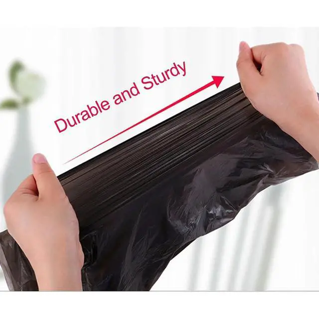 Alt view image 4 of 5 - Mini Trash Bags for Tiny Desktop Trash cans,1.5 GAL/5.6 L Strong Garbage Bag for Small Sized Waste Bin, Black Trash Bags for 3 in 1 Rvs Trash Can (150 Count / 5 Rolls, Black)