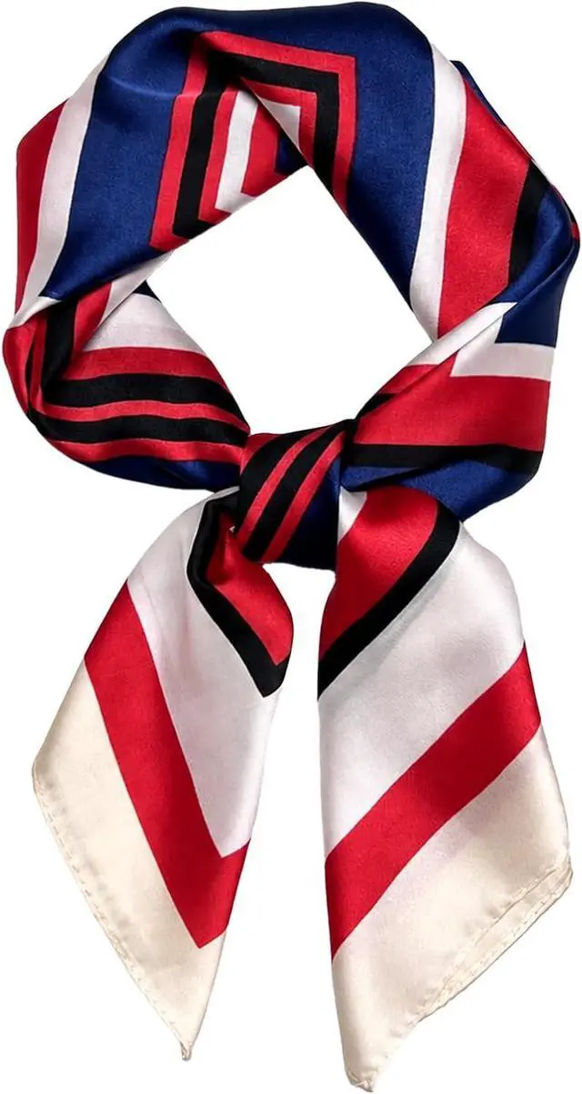 Main image of RIIQIICHY 27.5 Square Head Scarf Women Hair Wrapping Neck Scarves Headband Bag Accessories