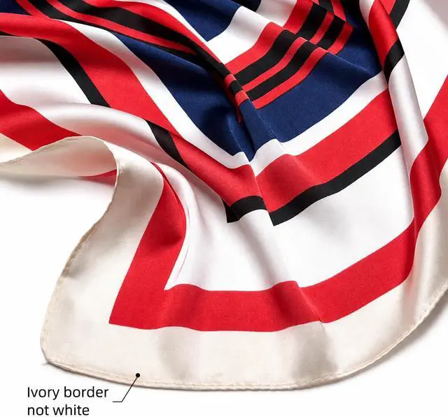 Alt view image 5 of 6 - RIIQIICHY 27.5 Square Head Scarf Women Hair Wrapping Neck Scarves Headband Bag Accessories