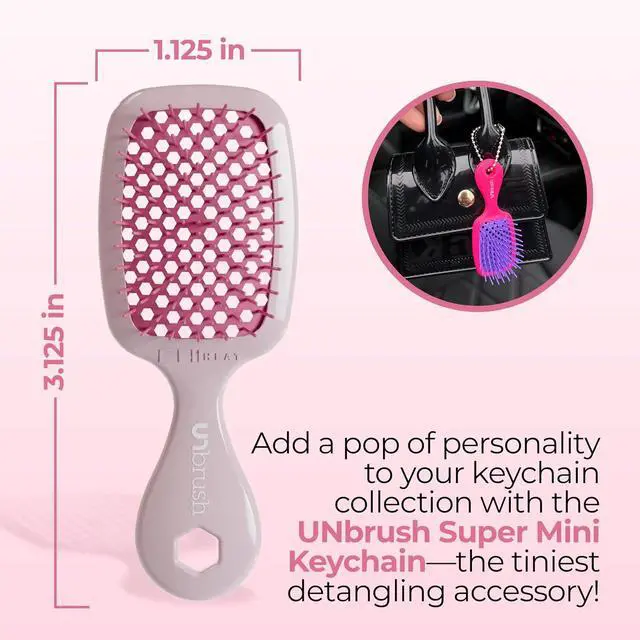 Alt view image 4 of 7 - FHI Heat UNbrush Super Mini Keychain - Collectible Charm | Collectible Miniature Charm Keychain for Bags and Keys - Accessory for Beauty Lovers