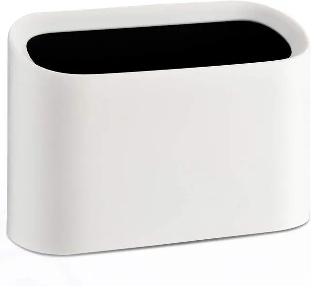 Main image of SUBEKYU Mini Countertop Trash Can,Tiny Desktop Trash Can,White 0.4 Gal | Small Garbage Can Wastebasket for Office Kitchen Coffee Table