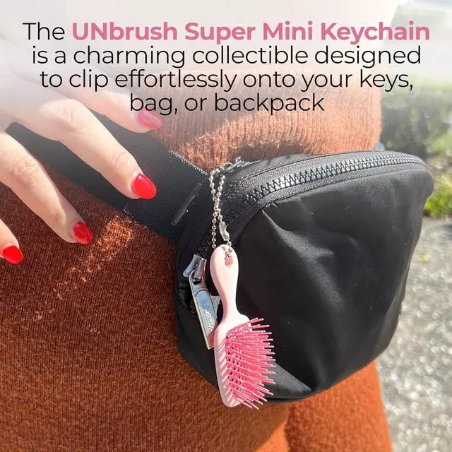 Alt view image 6 of 7 - FHI Heat UNbrush Super Mini Keychain - Collectible Charm | Collectible Miniature Charm Keychain for Bags and Keys - Accessory for Beauty Lovers