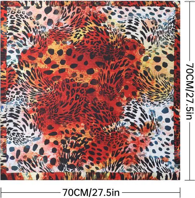 Alt view image 2 of 7 - AWAYTR 27.5" Square Satin Head Scarf for Women Hair Scarf Silky Bandana | 70x70cm silk feel head scarf wrap. Ideal for women daily wear travel and sleeping. Soft premium hair protection accessory.