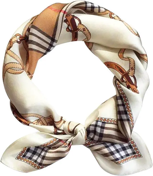 Main image of Hioyiwse Satin Bandanas Head Scarf For Women Hair Scarves Accessories Lightweight Fashion Wrap Neck Silk Sleeping Headscarf