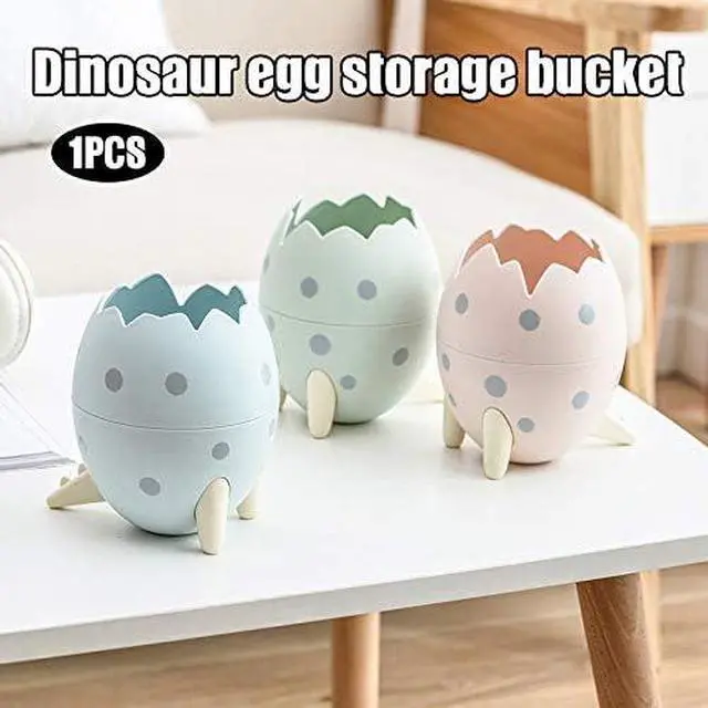 Alt view image 2 of 6 - Arinda Trash Can Dinosaur Egg Desktop Storage Bucket Clamshell Large Capacity Multifunctional Compact Sorting Trash