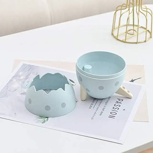 Alt view image 3 of 6 - Arinda Trash Can Dinosaur Egg Desktop Storage Bucket Clamshell Large Capacity Multifunctional Compact Sorting Trash