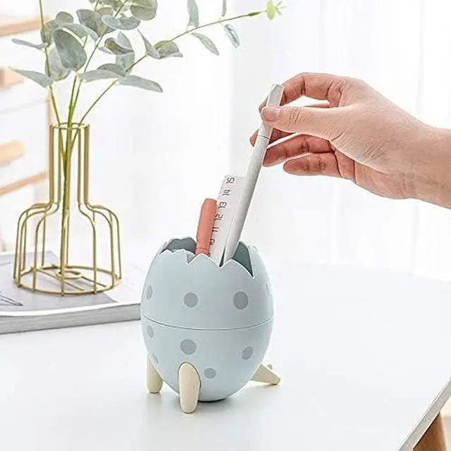 Alt view image 4 of 6 - Arinda Trash Can Dinosaur Egg Desktop Storage Bucket Clamshell Large Capacity Multifunctional Compact Sorting Trash