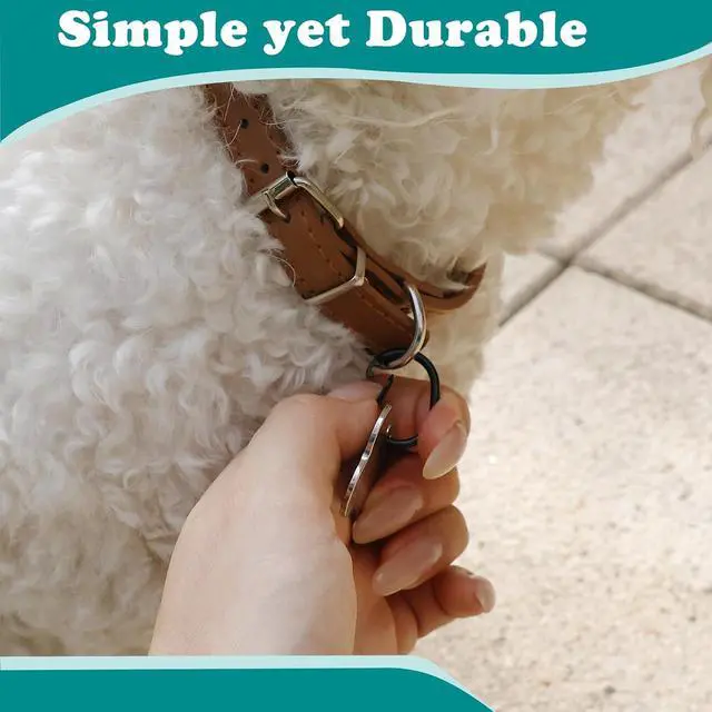 Alt view image 4 of 6 - 4 Pack Pet Tag Clips, Dog Rings for Pet Collar, ID Tag Quick Clips for Dogs and Cats