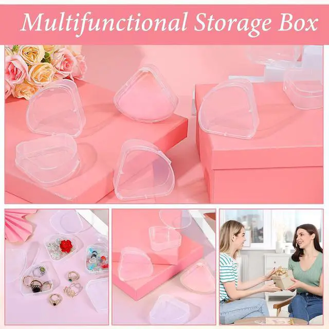 Alt view image 4 of 7 - Clear Makeup Puff Case 12 PCS Triangle Powder Holder Cases Portable Cosmetic Puffs Protective Makeup Sponge Container Box Travel Make Up Sponge Holder Clear Reusable Dust Proof Protective