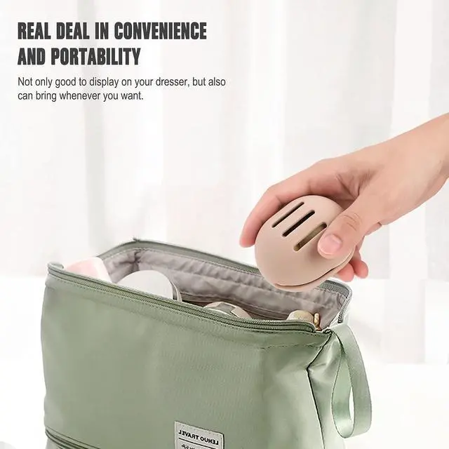 Alt view image 4 of 7 - FERYES Makeup Sponge Holder Shatterproof Eco-Friendly Silicone Beauty Make Up Blender Case for Travel - Khaki