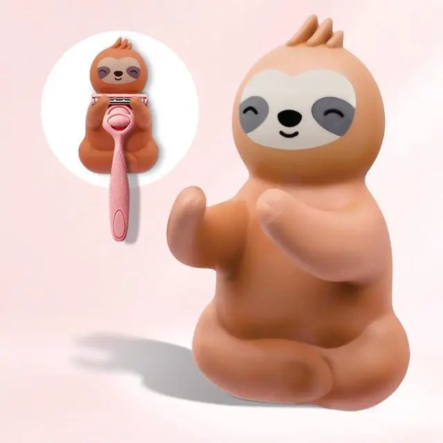 Main image of AGMDESIGN Funny Sloth Razor Holder for Shower Wall, Cute Animal Bathroom Decor and Accessories for Women Men, Bathroom Gadgets for Home Kitchen Restroom Dorm, Sloth Gifts for Women Sisters Wife