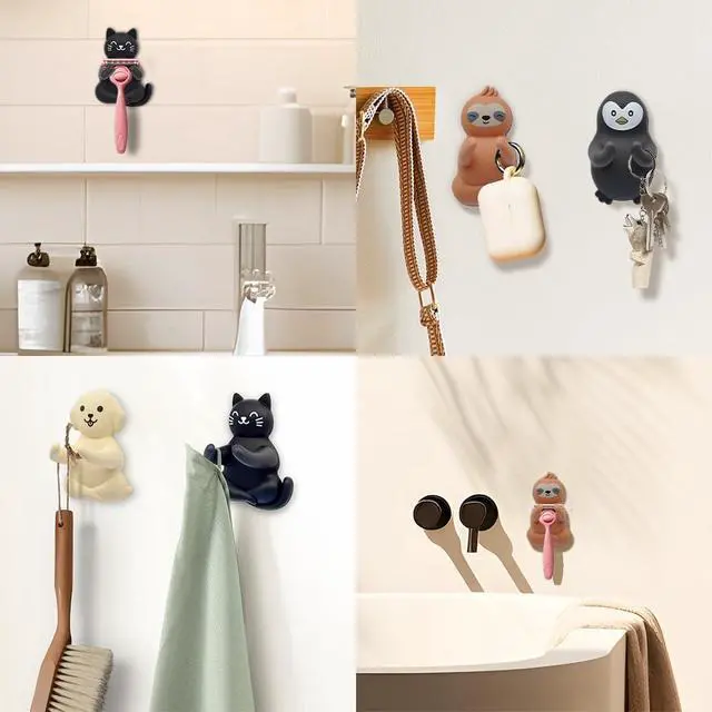 Alt view image 6 of 6 - AGMDESIGN Funny Sloth Razor Holder for Shower Wall, Cute Animal Bathroom Decor and Accessories for Women Men, Bathroom Gadgets for Home Kitchen Restroom Dorm, Sloth Gifts for Women Sisters Wife