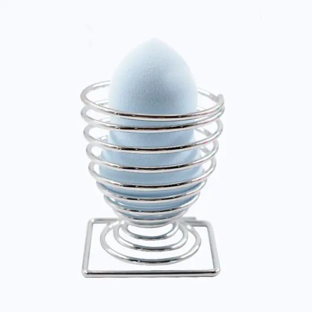 Alt view image 2 of 6 - LanMa Beauty Sponge Blender Holder,(2 Pack Silver) Makeup Sponge Drying Stand Storage Egg Powder Puff Display Stand