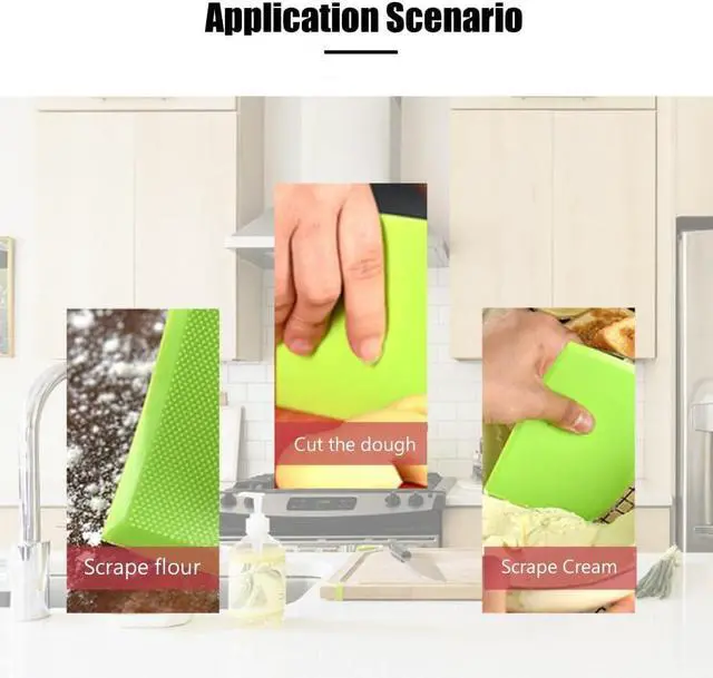 Alt view image 5 of 5 - Bench Scraper, Dough Scraper, Bowl Scraper, Food Scraper Tool, Cake Scraper and Pastry Scraper, Baking Supplies Kitchen Gadgets