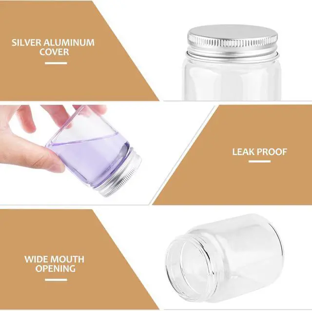 Alt view image 2 of 7 - 12 Pack 2Ounces Glass Jars with Lids,Clear Mini Mason Jars Glass Jars with Aluminum Airtight Lids Round Canning Storage Jars Containers for Essential Oils,Cream,Powders,Ointments,Herbs,Art Craft