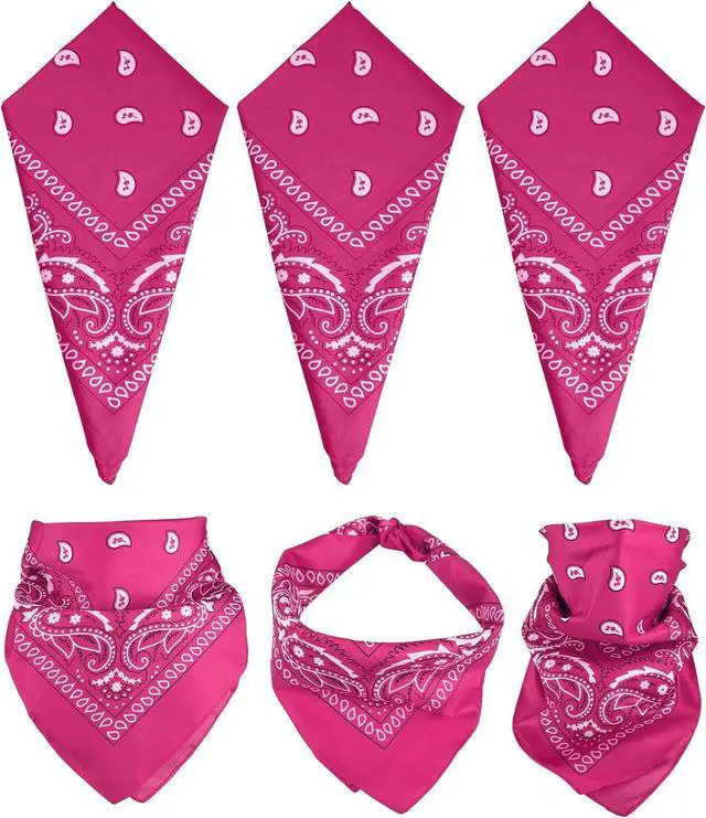Alt view image 2 of 7 - MEEZY 3/6/10 Pack Bandanas for Women Men, Paisley Pattern Bandana Handkerchiefs Outdoor Multi-Purpose Cowboy 100% Polyester