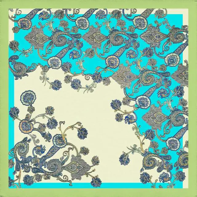 Alt view image 7 of 7 - Head Scarf for Women, Satin Hair Scarf Like Silk Bandana, 35" Large Square Scarf for Beach Vacation Summer Fashion
