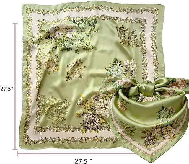 Alt view image 3 of 7 - SmilerSmile 27.5" Silk Like Head Scarf For Women