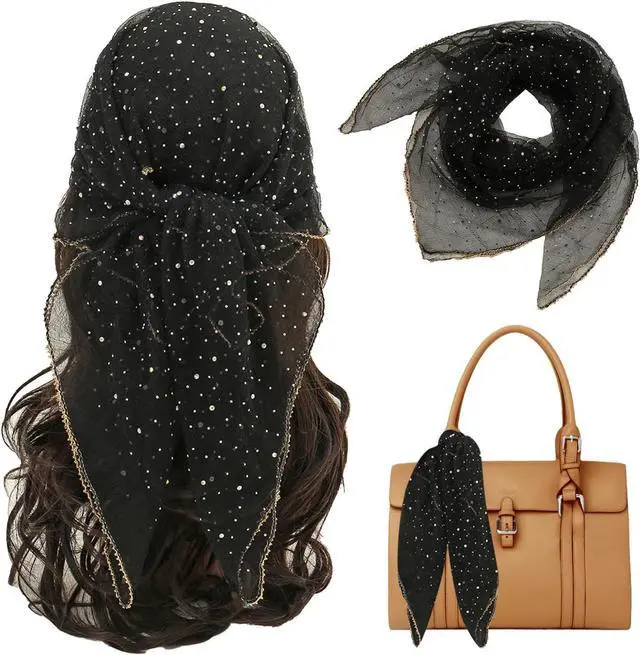 Main image of Fashion Head Scarf for Women Hair 35 Inch Square Head Scarf - 90s Style Bandana, Scarf Top & Shawl Wrap