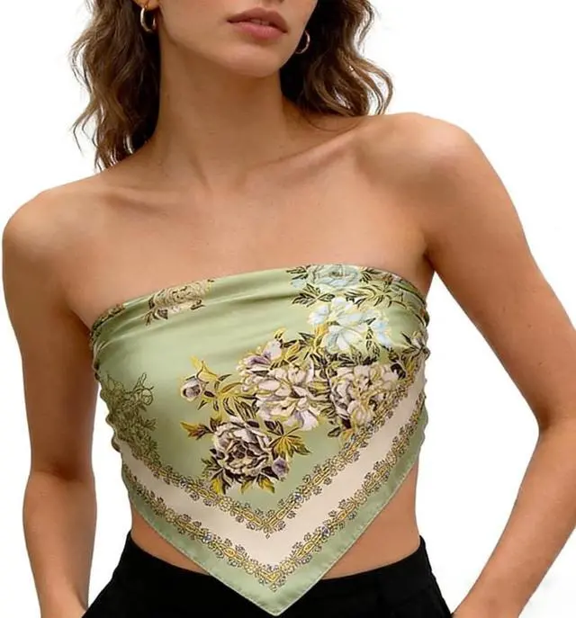 Alt view image 6 of 7 - SmilerSmile 27.5" Silk Like Head Scarf For Women