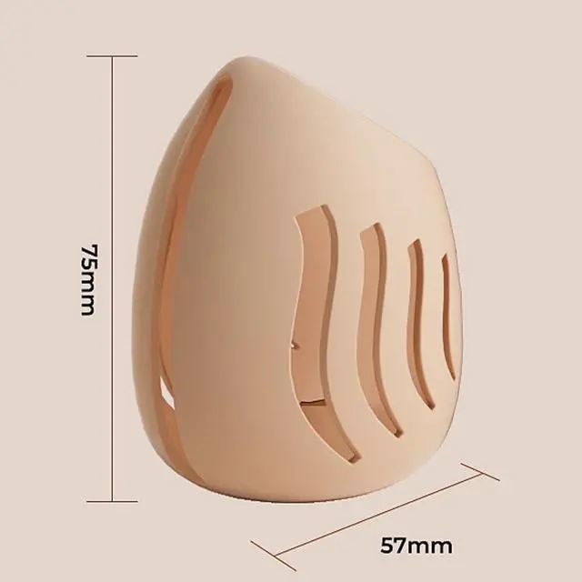 Alt view image 2 of 6 - Makeup Sponge Holder,Double-Sided Breathable Silicone Beauty Blender Holder for Travel or Daily,Shatterproof Make-up Travel Case Quick Drying Easy to Carry