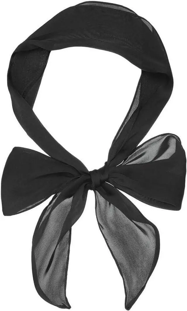 Main image of Allegra K Women Plain Solid Color Pure Skinny Scarf Scarves Long Neckerchief Hair Band
