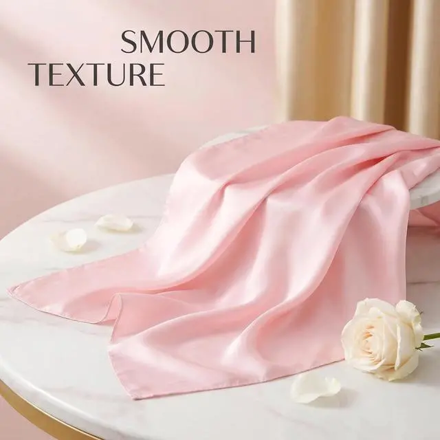 Alt view image 4 of 7 - Satin Scarf 27.5 inch Square Scarf Neck Hair Handkerchief Bandanas Headscarfs for Women Men Costume Accessory