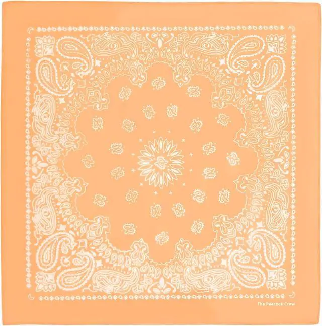 Main image of The Peacock Crew Premium Soft Cotton Designer Bandana for Men and Women 22x22 in