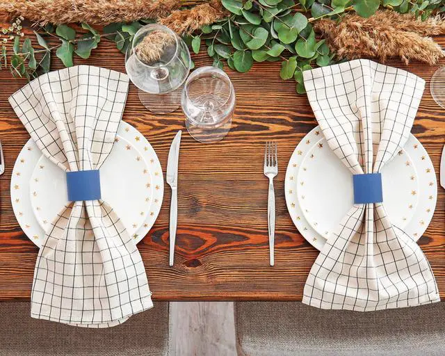 Alt view image 4 of 6 - Penta Angel Paper Napkin Band 200Pcs Self-Adhesive Napkin Rings Bulk for Rolling Silverware Table Setup Wedding Event Party Supply (Solid Blue/200pcs)