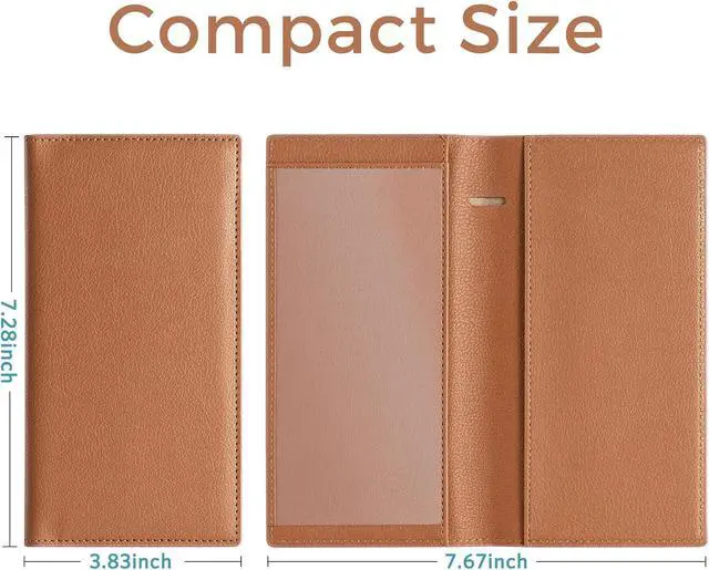 Alt view image 3 of 7 - CoBak Checkbook Cover for Women & Men - PU Leather Case with RFID Blocking | Classic Design Check Book Holder for Personal and Business