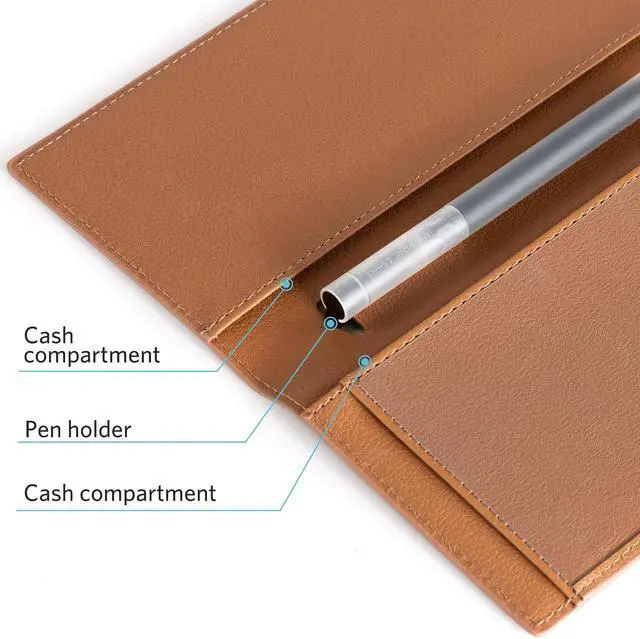 Alt view image 5 of 7 - CoBak Checkbook Cover for Women & Men - PU Leather Case with RFID Blocking | Classic Design Check Book Holder for Personal and Business