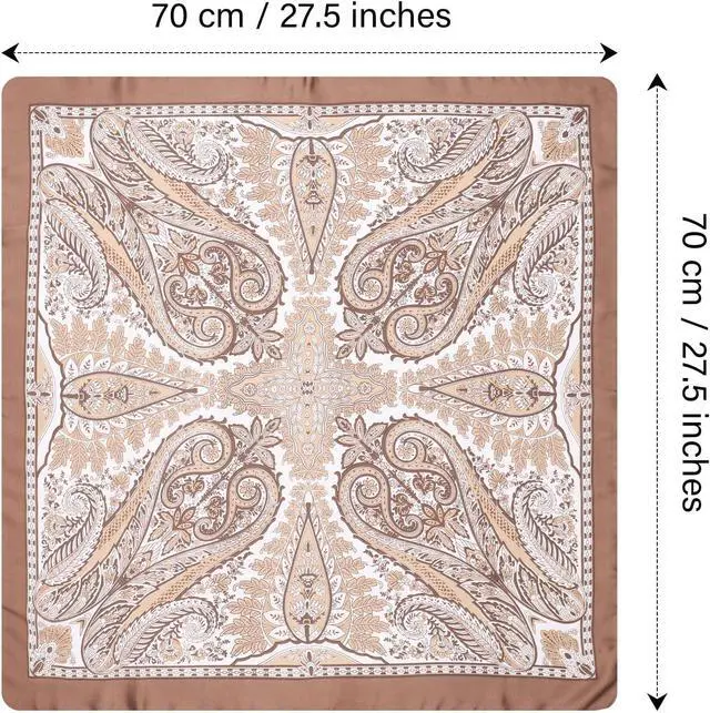 Alt view image 2 of 7 - CHLINS 27.5 Inches Satin Head Scarf Bandana for Women Silk Hair Scarf for Hair & Neck, Girls' Square Scarf Wrap
