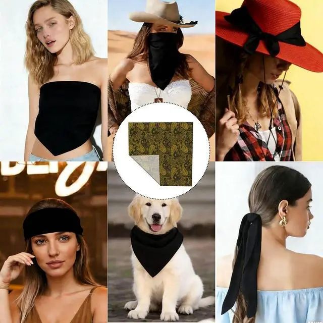 Alt view image 5 of 6 - Soft Bandana Headband, Multi-Purpose Head Scarf & Neck Wrap for Men Women