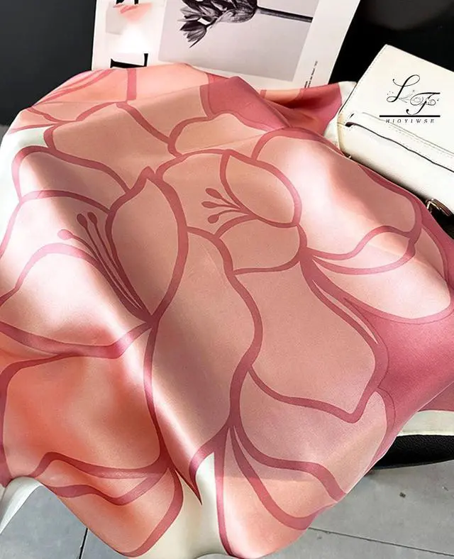 Alt view image 2 of 6 - Hioyiwse Satin Bandanas Head Scarf For Women Hair Scarves Accessories Lightweight Fashion Wrap Neck Silk Sleeping Headscarf