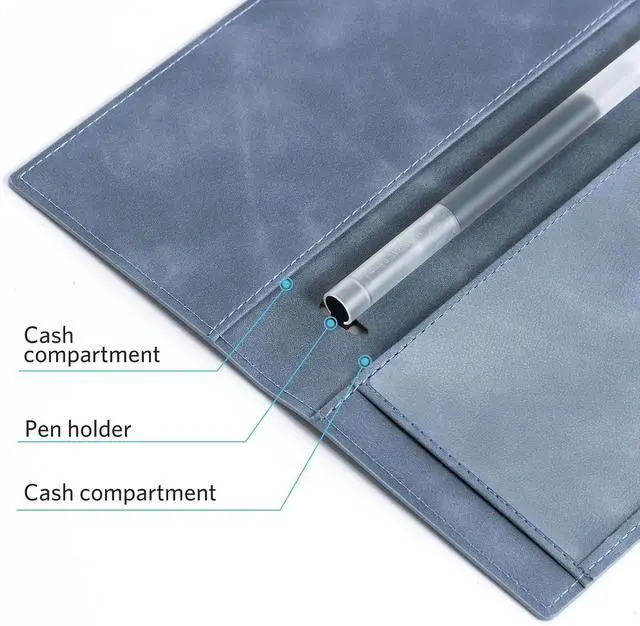 Alt view image 5 of 7 - CoBak Checkbook Cover for Women & Men - PU Leather Case with RFID Blocking | Classic Design Check Book Holder for Personal and Business